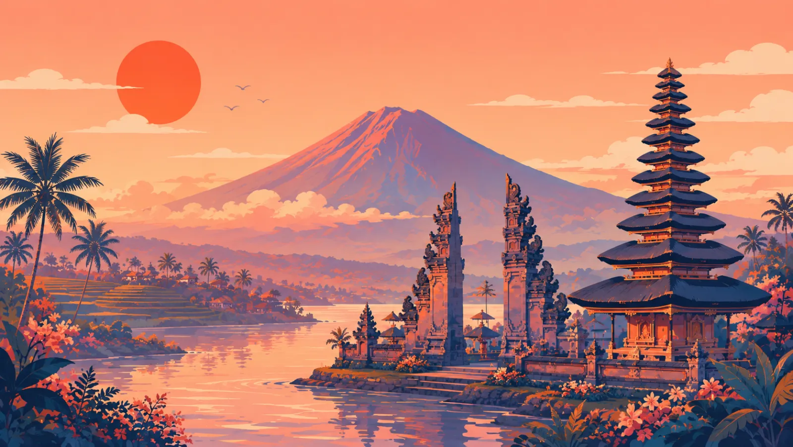 Bali eSIM destination guide illustration