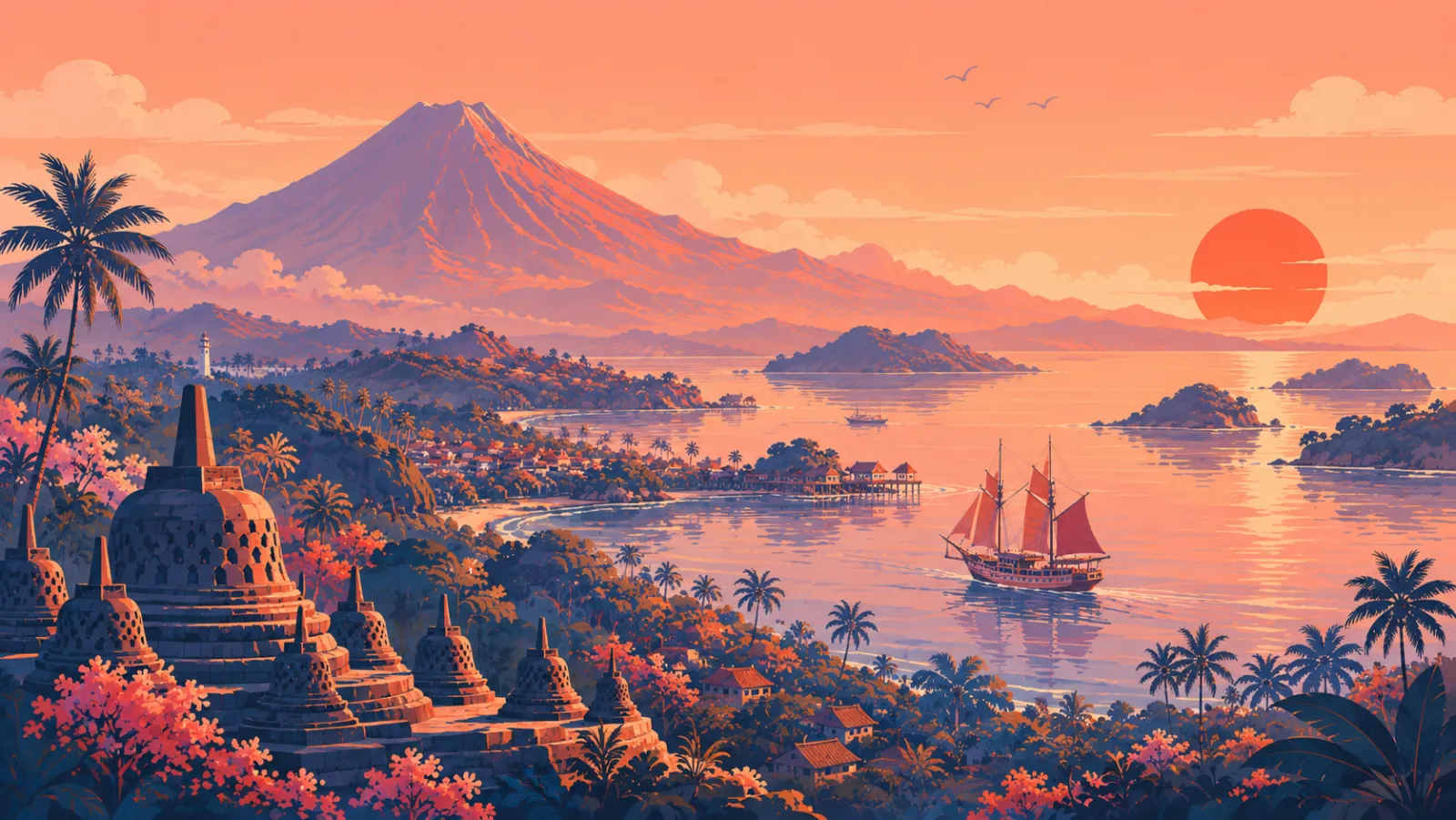Indonesia eSIM destination guide illustration