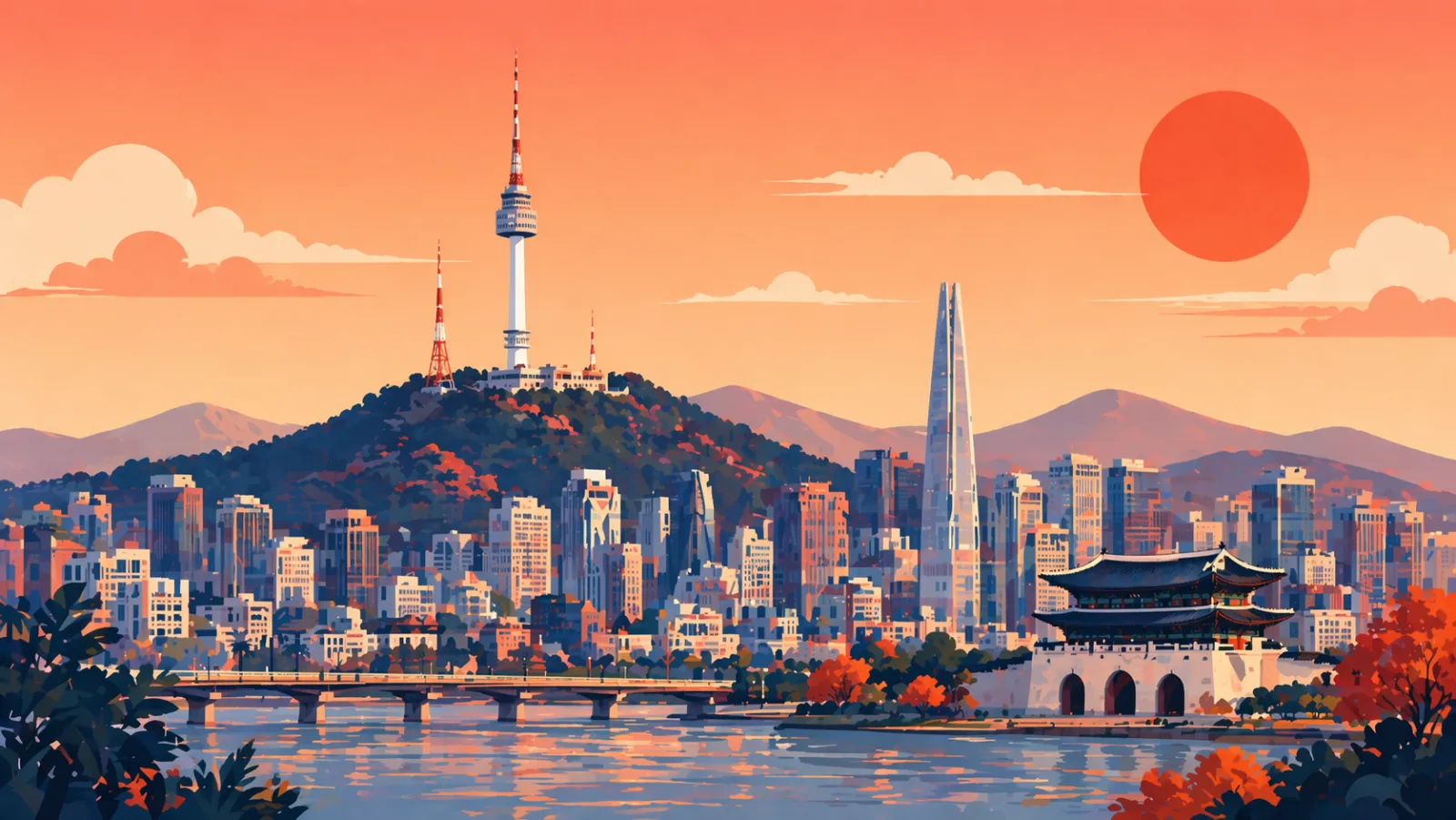 South Korea eSIM destination guide illustration